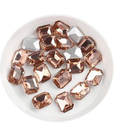 100pcs Nail Glass Rhines Rectangle Pointed Bottom 3D Strass Gem Manicure Nail Art Decoration Home Collections (Color : Rose Size : 8X10mm/0.31 * 0.39in) 8X10mm/0.31*0.39in Rose - Buy Online on GoSupps.com