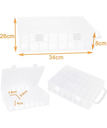New brothread Double-Sided Storage Organizer/Box with Total 48 Adjustable Compartments  Removable Dividers for Embroidery and Sewing Threads  Embroidery Floss  Needles  Beads  Small Crafts & Toys - Buy Online on GoSupps.com