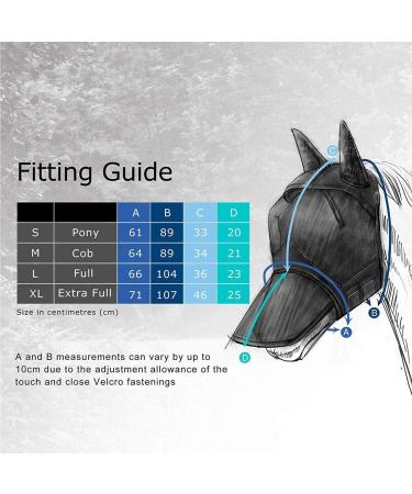 Harrison Howard CareMaster Horse Fly Mask Half Face with Ears Black/Silver Retro Small Pony Pony (Small) Black/Silver - Buy Online on GoSupps.com