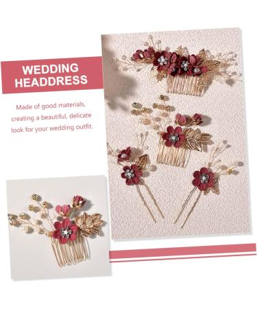 1 Set Hairpin Japanese Decor Flower Decor Pee Guard for Toilet Bridal Headpiece for Wedding Rhinestone Hair Clip Hair Pin Bridal Headdress Bride Zinc Alloy Wedding Dress Hair Comb - Buy Online on GoSupps.com