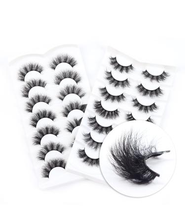 3D Faux Mink Fluffy Eyelashes - 7 Pairs Thick Wispy Long Extension 15-19mm - Reusable Serendipity Life Lashes - Buy Online on GoSupps.com