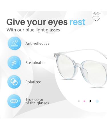 LC Eyewear Blue Light Glasses - Unisex Transparent Screen Protector for Eye Protection - Buy Online on GoSupps.com