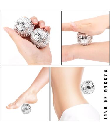 Encuryna 4 Skills Igelball Massage Set | 10 Metal Acupressure Rings for Stress Relief | Acupressure Ring Massage Balls | International Shipping - Buy Online on GoSupps.com