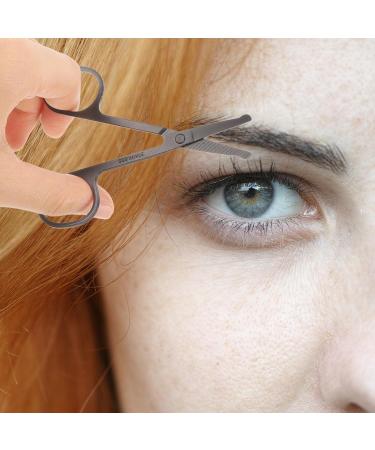 Beaupretty Nose Hair & Eyebrow Scissors Set - 2 PC Stainless Steel Safety Scissors for Precision Trimming - Buy Online on GoSupps.com