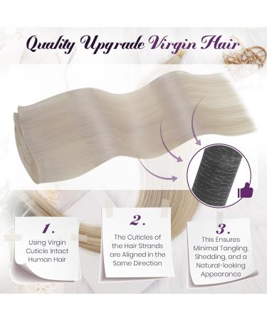 LAAVOO Treestarsion Real Hair Extensions | 50cm Virgin Blond Hair for Sewing | 25g #1000 100% Natural Hair Extensions - Buy Online on GoSupps.com