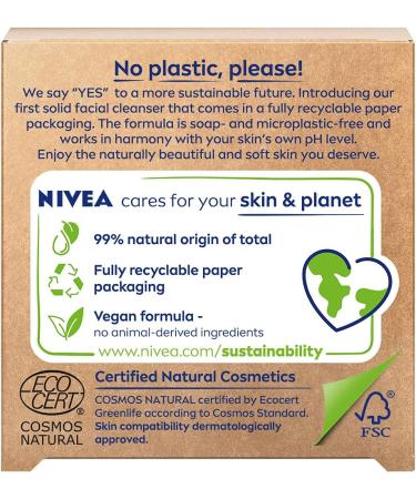 NIVEA MagicBAR Refreshing Almond Oil Facial Cleansing Bar (75g) Vegan Facial Cleanser Plastic Free Facial Cleansing Bar Facial Cleanser - Buy Online on GoSupps.com
