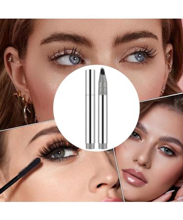 Eyebrow Pen | Liquid Eyebrow Pencil with Multi-Pointed Tip - Anti-Slip Pen Natural Hair Effect Long-Lasting Sweat-Resistant - Buy Online on GoSupps.com