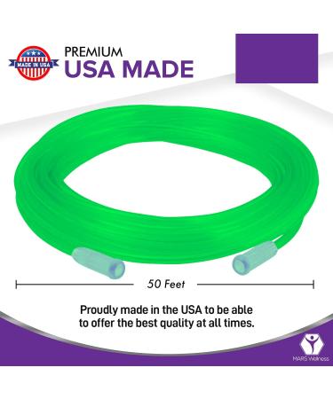 Premium Green Crush Resistant Oxygen Tubing - Extra Long 50ft - Pack of 3 Tubes - Buy Online on GoSupps.com