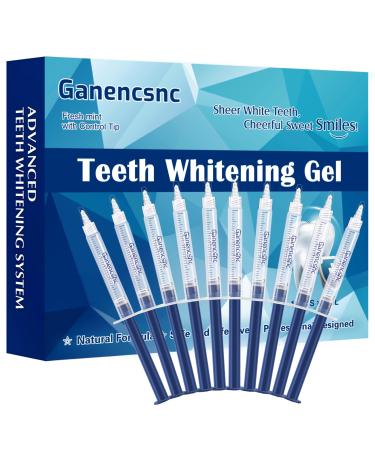 35% Ganencsnc 10-Pack Teeth Whitening Gel Refills - Gentle 35% Carbamide Peroxide Formula - Compatible with Teeth whitening Kit No Sensitive Teeth Whitener Blue - Whitening Gel