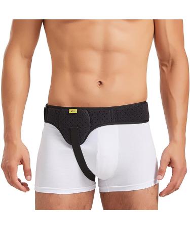 TENB Hernia Belt for Men Hernia Support Truss Inguinal or Sports Hernia Adjustable Waist Strap with Removable Compression Pads Breathable Material (Black Medium) Medium Black - Buy Online on GoSupps.com