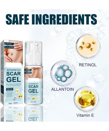 2Pcs Stretch Marks Remover 50ml with Allantoin & Vitamin E - Hydrating Scar Gel for Renewal and Prevention of Stretch Marks and Scars - Buy Online on GoSupps.com