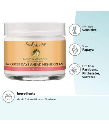 SheaMoisture Papaya & Vitamin C Night Cream 2 oz - Skin Brightening Moisturizer - Buy Online on GoSupps.com