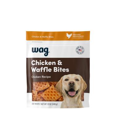 Amazon Brand - Wag Treats, Chicken and Waffle Bites 12 Ounce (Pack of 1)