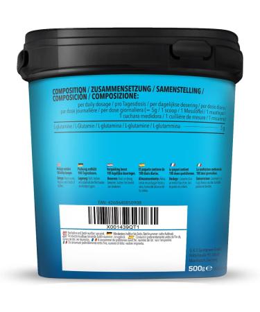 BODYLAB24 Glutamine Powder 500g | 100% Pure L-2-Amininoglutaric Acid | Supports Recovery for Strength & Endurance Athletes - Buy Online on GoSupps.com