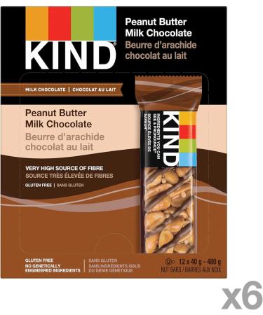 KIND Bars Peanut Butter Milk Chocolate Gluten Free 40 Grams 72 Count 6 Boxes - Buy Online on GoSupps.com