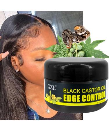 Black Castor Oil Extra Hold Gel for Braids Locs & Twists - Tame Frizz & Control Edges without Flaking - Hair Edge Booster with Coconut Oil for 4C Hair - Buy Online on GoSupps.com