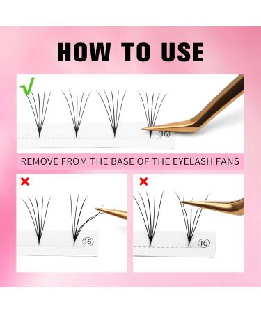 VEYES INC 5D Ellipse Flat Eyelash Extensions - Premade Fans 0.15 D Curl Mixed Length Tray (9-16mm) | Professional Salon Use - Buy Online on GoSupps.com