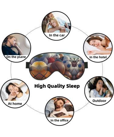 Sports Ball Print Double-Sided Eye Mask | Soft Light Blocking Sleep Aid | Enhance Sleep Quality - Buy Online on GoSupps.com