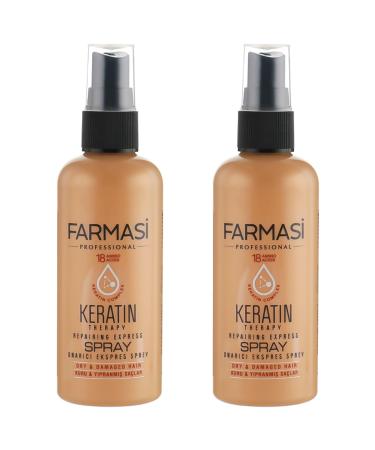 FARMASi 2-Pack Keratin Therapy Repairing Hair Spray - Hair Treatment Keratin Enriched Haircare Lightweight All Hair Types Hair Strengthening