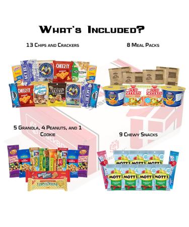 College Snack Box Care Package (40 Count) for Studying, Exams, Date Night - Ideal for Dorms, Military, Office - Gift Basket from Snack Box - Buy Online on GoSupps.com