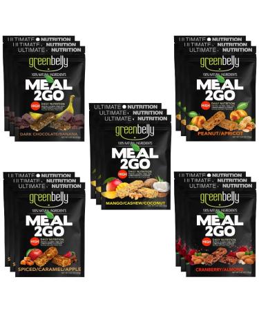 Greenbelly Backpacking Meals - Backpacking Food, Appalachian Trail Food Bars, Ultralight, Non-Cook, High-Calorie, Gluten-Free, Ready-to-Eat, All Natural Meal Bars (Variety, 15 Meals) Variety 15 Count (Pack of 1)