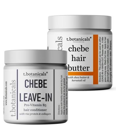 Set of Chebe Butter and Chebe Leave In Conditioner Lustrous Locks Promote Longer Stronger Hair Growth Thickening Eliminate Hair Breakage Infused with Chebe Powder made in USA (Unscented 4 oz each) Unscented 4 Ounce (Pack of 2)