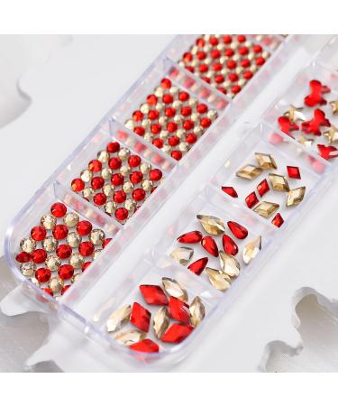Clear Nail Rhinestones Crystal Nails Gems Stones Mixed Flat Back Rhinestones Gems for DIY Nail Art Supplies Nail Crystals Rhinestones Kit for Nail Art - Buy Online on GoSupps.com
