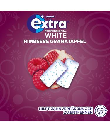Buy Extra Professional White Chewing Gum - Raspberry Pomegranate Flavor | 50 Dragees - International Shipping Available - Buy Online on GoSupps.com