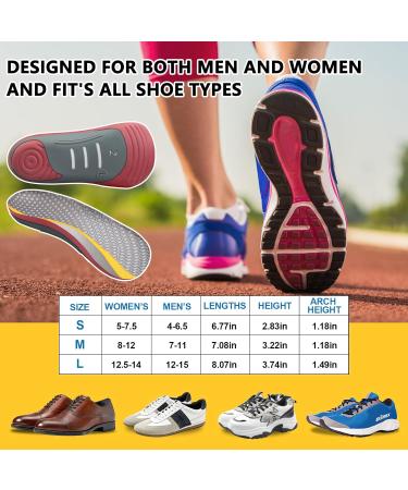 Orthotic Insoles for Plantar Fasciitis | Arch Support & Heel Pain Relief | 3/4 Length Inserts for Men & Women - Buy Online on GoSupps.com