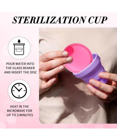 Buy Mhduyeg 2-Piece Reusable Silicone Menstrual Disc & Cup Set - Includes Sizes S & L Folding Cup & Storage Box | Eco-Friendly Period Solution - Buy Online on GoSupps.com