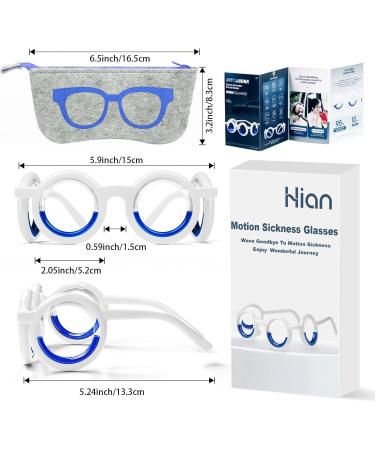 Hion Anti-Motion Sickness Smart Glasses | Ultra-Light Portable Nausea Relief for Travel Sports & Gaming - Blue-1 - Buy Online on GoSupps.com