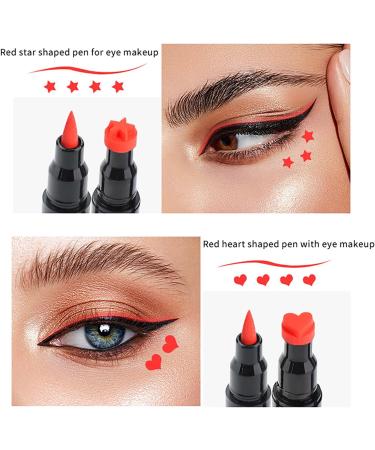 CHSEEO 4 Pcs 2 Heads Liquid Eyeliner Set Eyeliner Stamp 24 Hr Wing Cat Eye Coloful Eyeliner Waterproof Smudge Proof Longwearing Quick Drying Eyeliner Pencil - Star Moon Heart Beginners Makeup Gift - Buy Online on GoSupps.com