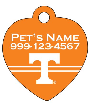 Tennessee Volunteers Pet Id Tag for Dogs & Cats | Personalized for Your Pet | NCAA Officially Licensed