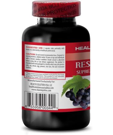 Amplify Your Natural Stamina - RESVERATROL SUPREME COMPLEX - Resveratrol Extract with Goji Berry Acai Noni Pomegranate Mangosteen Superfruit Blend Antioxidant Immune Support 3 Bot 180 Caps - Buy Online on GoSupps.com