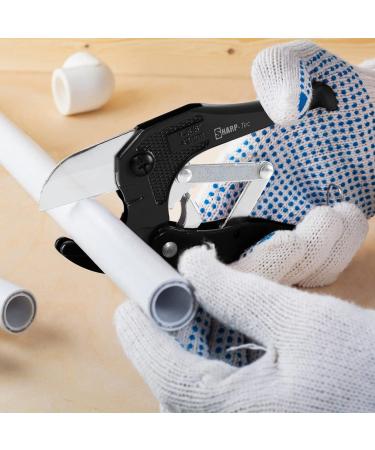 Sharp-Tec Heavy Duty PVC Pipe Cutter - 3-42mm Ratchet Tubing Cutter with Aluminium Alloy Body and 65mm Blade - Black - Buy Online on GoSupps.com