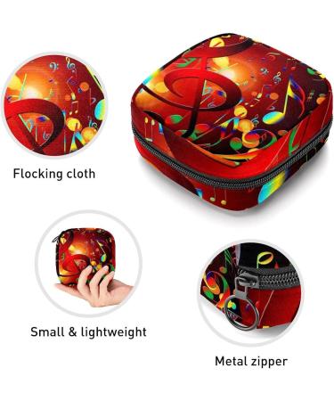 Portable Menstrual Pad & Tampon Storage Bags - Musical Notes Design | Women's Napkin Zipper Bag for Teens & Girls - International Shipping - Buy Online on GoSupps.com