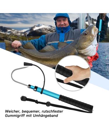 Komclub Telescopic Fishing Gate - Durable Aluminum Alloy Fishing Accessories with Hooks & Rubber Grinding for Sweet & Salt Water - 90cm - Buy Online on GoSupps.com