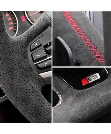 For BMW M Sport G30 X3 G01 X4 G02 X5 G05 G31 G32 G20 G21 G14 G15 G16 Car Steering Wheel Cover Wrap Non-Slip Suede Leather Braid