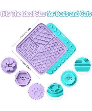 Licky Mats for Dogs and Cats Premium Lick Mats with Suction Cups for Dog Anxiety Relief Dog Lick Mats for Bathing Grooming and Training 2 Pack with 1 Spatula - Buy Online on GoSupps.com