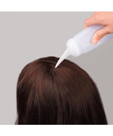 UNVOJL 2 Pack Applicator Bottle with Angle Tip Hair Dyeing Bottles Salon Hair Coloring Dyeing Bottle with Scale (Large) - Buy Online on GoSupps.com