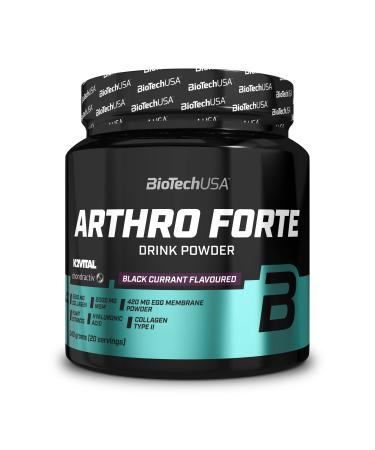 BioTechUSA Arthro Forte with Glucosamine Plant Extracts with Vitamins D and K and Calcium for Bones and Vitamin C for Cartilage 340 g Tropical Fruits