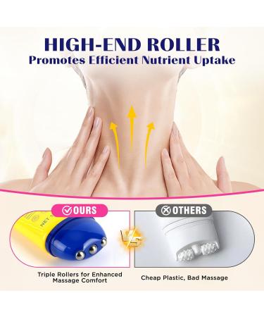 Neck Firming Cream with Roller - Infused with Peptides Collagen Hyaluronic Acid & Ceramides Anti-Aging Neck & Chest Cream to Smooths Wrinkles and Fine Lines (5.29 Fl Oz) 5.29 Ounce (Pack of 1) - Buy Online on GoSupps.com