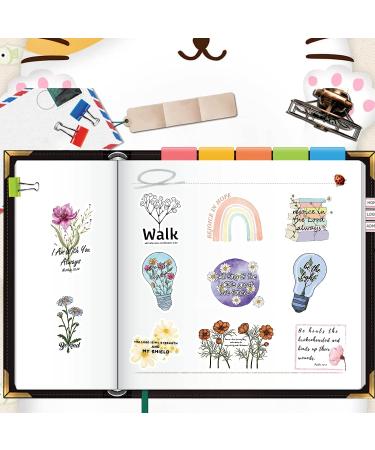 Inspired Christian Stickers Set - 118 pcs Bible Verse & Blossoms Decals - Ideal for Water Bottles, Laptops, Scrapbooking - Christian Gifts & Journaling Supplies - Buy Online on GoSupps.com