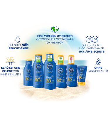 Nivea Sun Protection & Care Sun Milk LSF 20 - 250ml | 48h Moisture & Immediate UVA/UVB Protection | Best Sunscreen for All Skin Types - Buy Online on GoSupps.com
