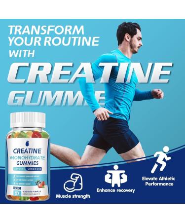 MaxHemp Creatine Monohydrate Gummies 5000mg Creatine for Women & Men 2 Packs Creatine Monohydrate Chew for Boost Focus Muscle Strength 5g Creatine Monohydrate per Serving Sugar Free Vegan - Buy Online on GoSupps.com