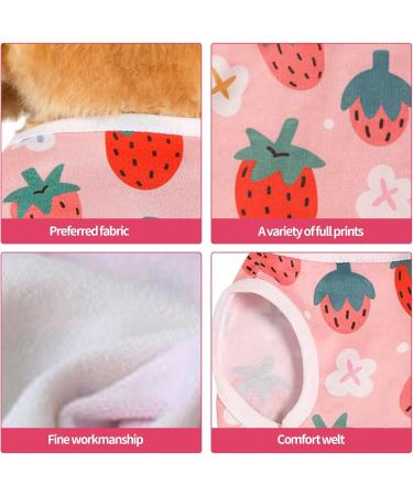 Shop 3-Piece Dog Shirts - Breathable Summer Pet Clothing for Small Dogs & Cats | Fruit Patterns Soft & Comfortable Pink Tank Vests - Buy Online on GoSupps.com