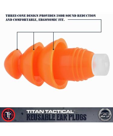 Titan Tactical 29NRR Shooting Ear Plugs + Clear Range Ballistic Glasses Kit - Buy Online on GoSupps.com