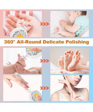Baby Nail File White Nail File Trimmer Electric 6 in 1 Safe Baby Nail Clippers Kit with Six 6 Grinding Heads for Newborn Infant Kids or Adute - Buy Online on GoSupps.com