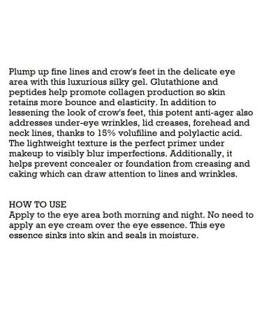 ECO YOUR SKIN Volufiline 15 Eye Essence 1.7Fl Oz - Premium Korean Beauty for Youthful Eyes - Buy Online on GoSupps.com