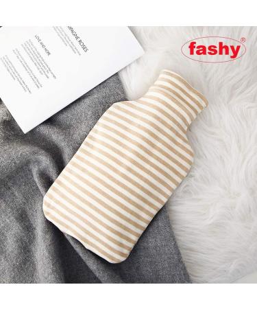 Fashy Hot Water Bottle with Organic Cotton Cover - Ivory, 67oz - Buy Online on GoSupps.com